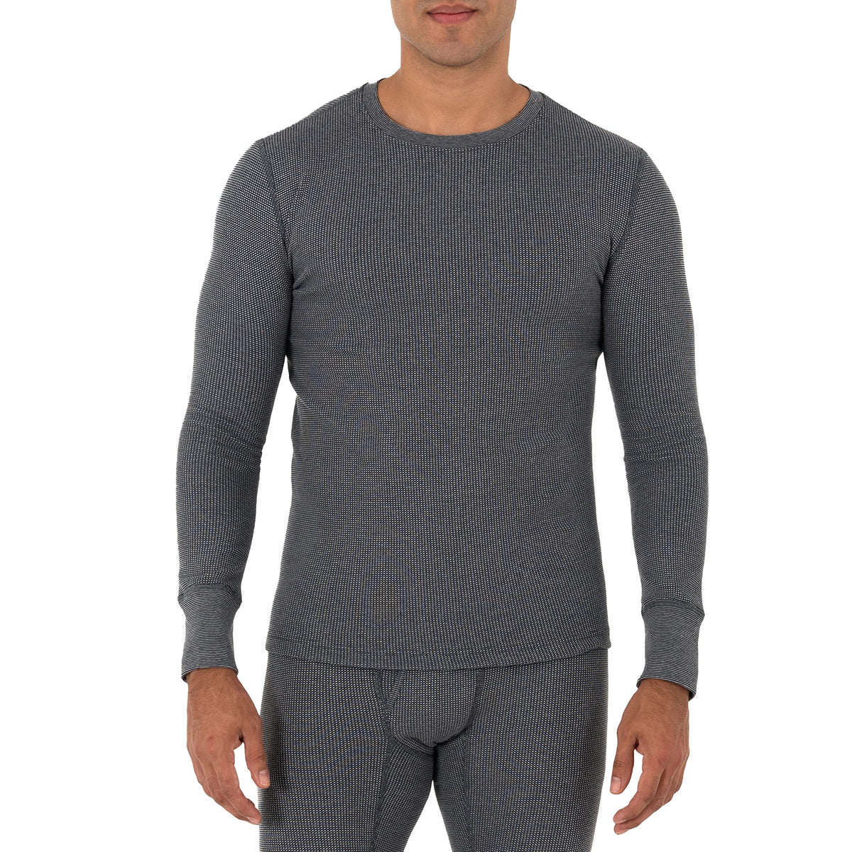 Fruit of the Loom Men's Recycled Waffle Thermal Underwear Crew Top