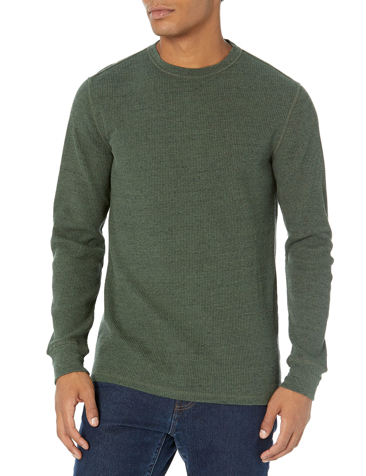 Amazon Essentials Men's Long Sleeve Slim-Fit Waffle Thermal Shirt with Ribbed Trim