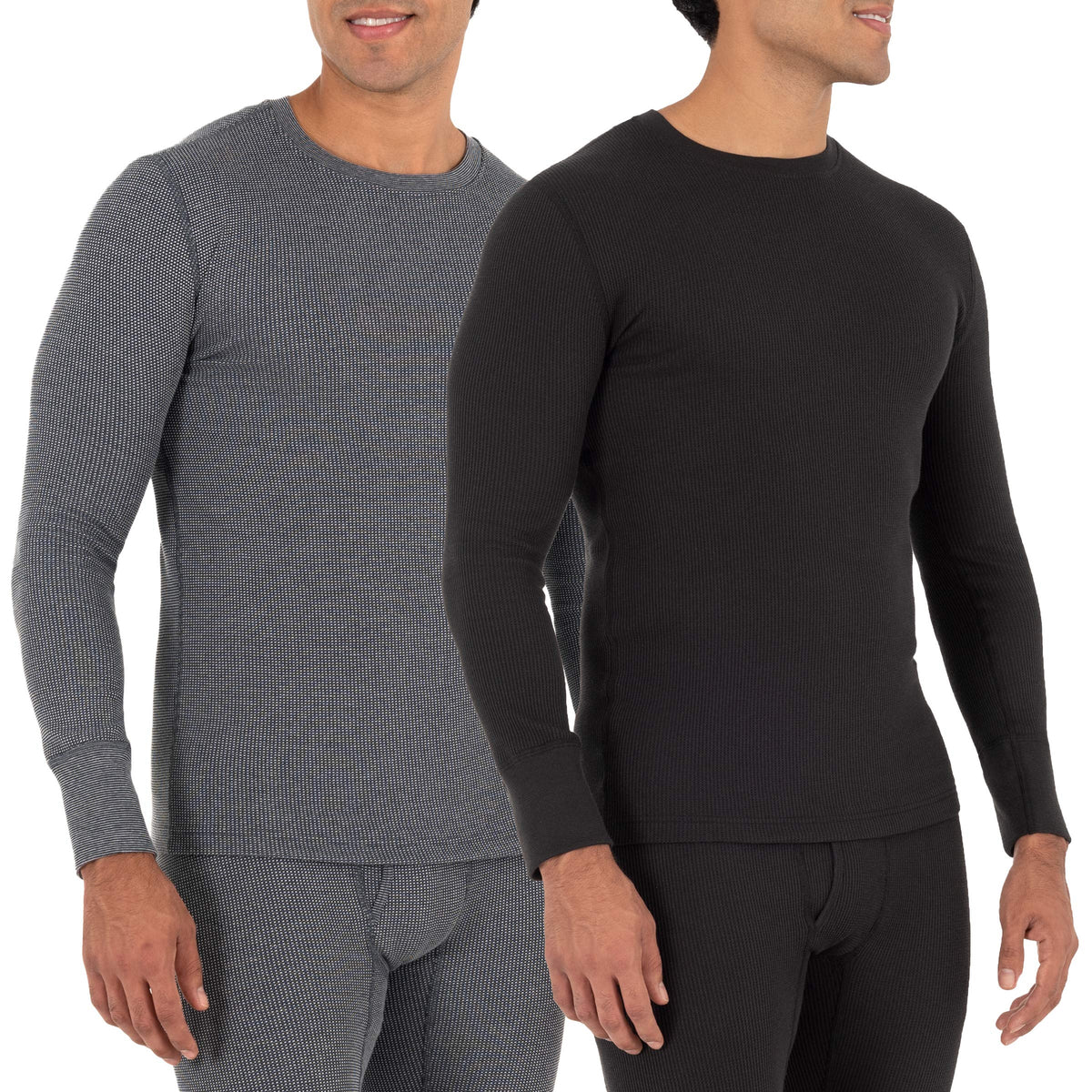 Fruit of the Loom Men's Recycled Waffle Thermal Underwear Crew Top