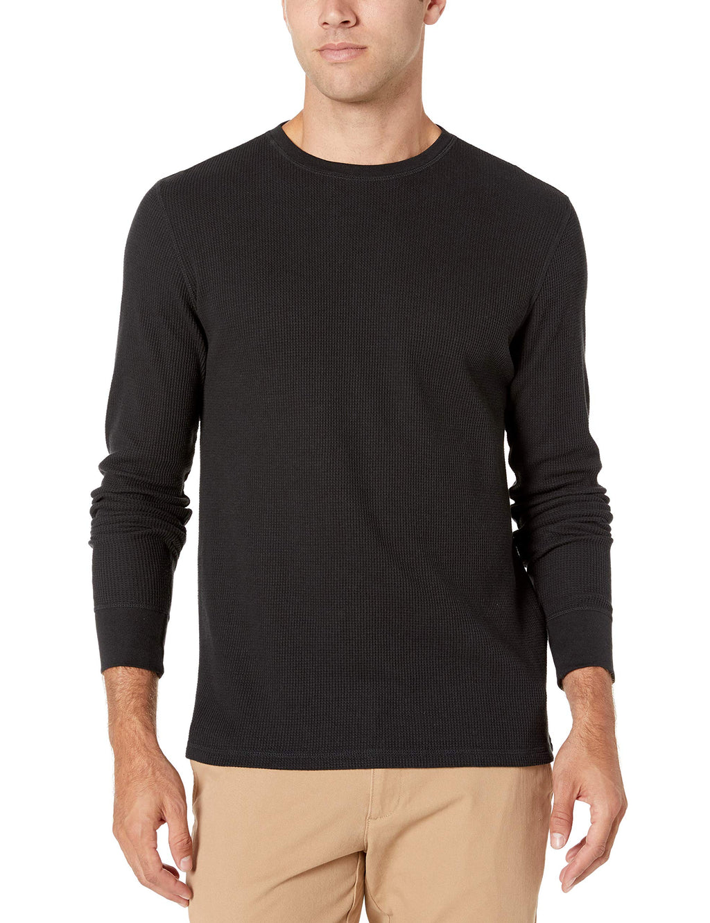 Amazon Essentials Men's Long Sleeve Slim-Fit Waffle Thermal Shirt with Ribbed Trim
