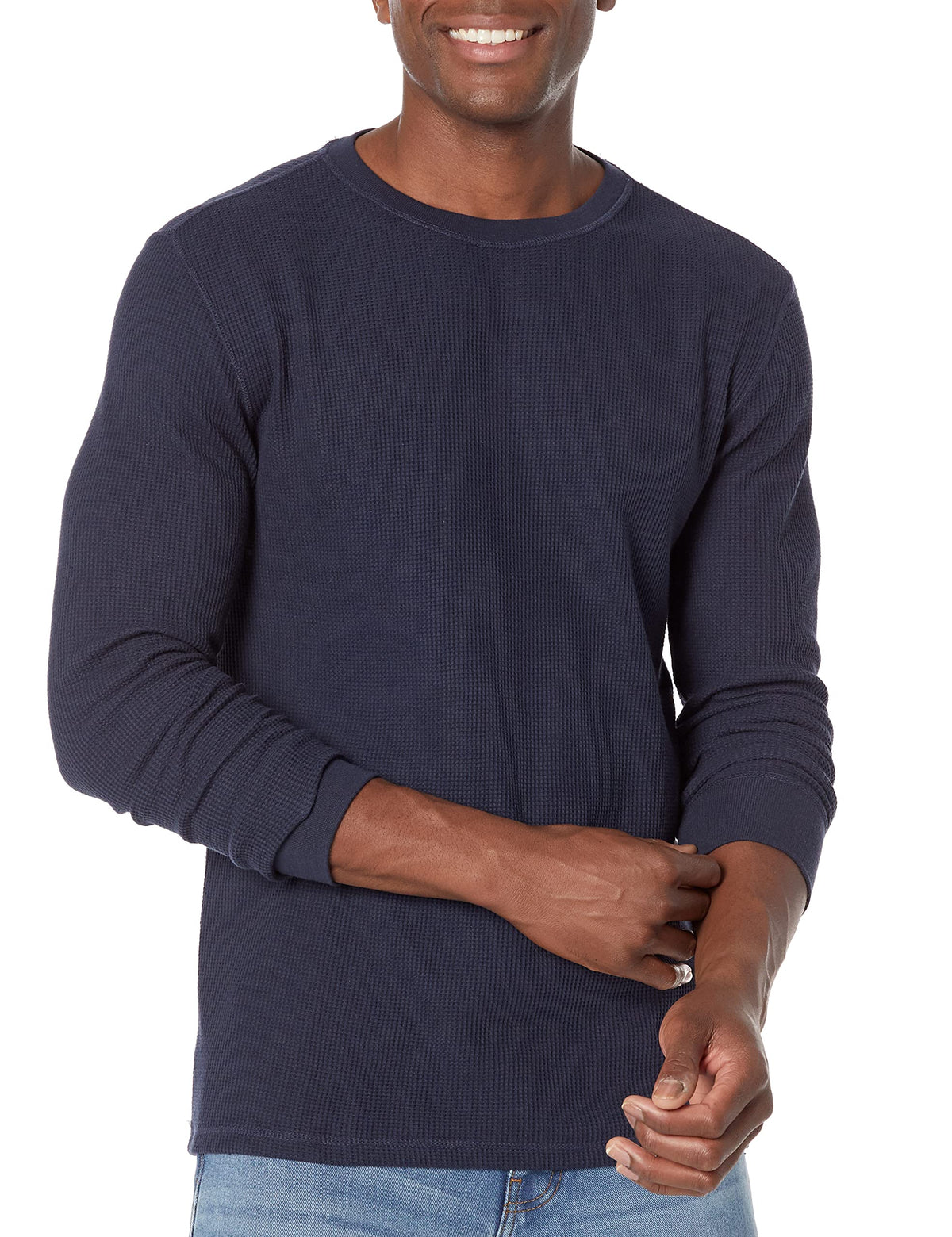 Amazon Essentials Men's Long Sleeve Slim-Fit Waffle Thermal Shirt with Ribbed Trim