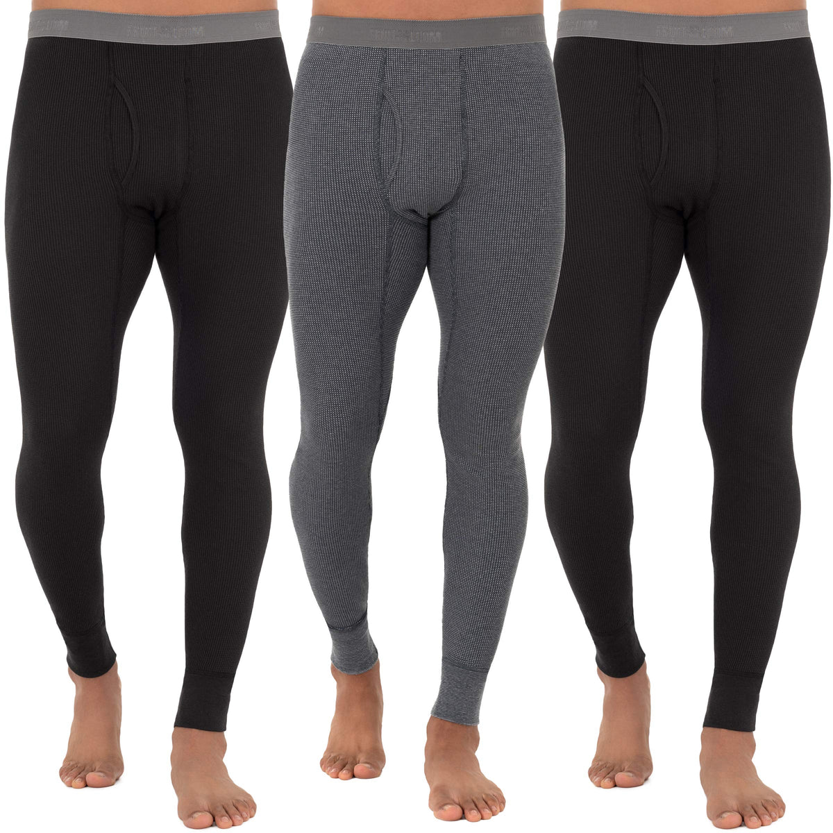 Fruit of The Loom Mens Premium Waffle Thermal Underwear Long Johns Bottom