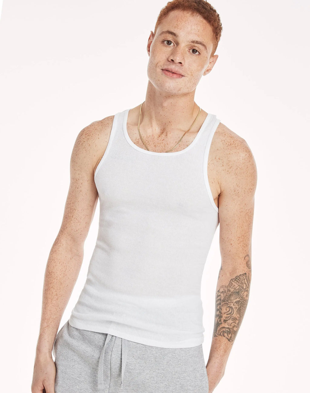 Hanes Men's Cotton Tank Undershirt Moisture-wicking White 10-pack Underwear Multi Pack Comfortable Fit Soft Stretch Fabric Breathable 372z10