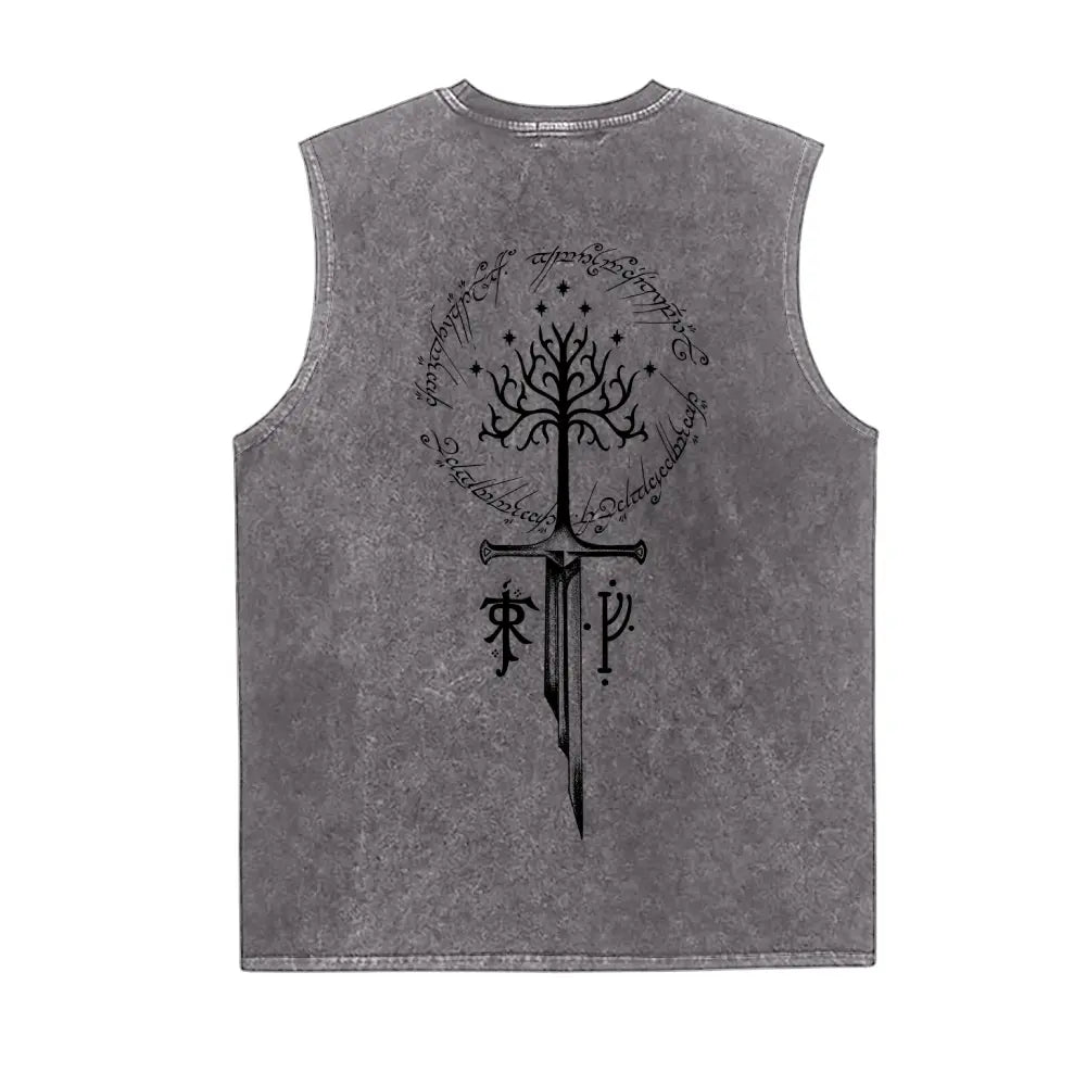 Lord of the Rings 90s Graphic Sleeveless Tank Tops Men Vest Streetwear Outfits Men Vacation Outfits Sleeveless Shirt