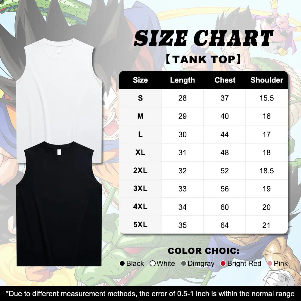 Dragon Ball DBZ Unisex Summer outfits men streetwear 80s 90s graphic tees cotton Anime tank tops men gifts Broly T-Shirts