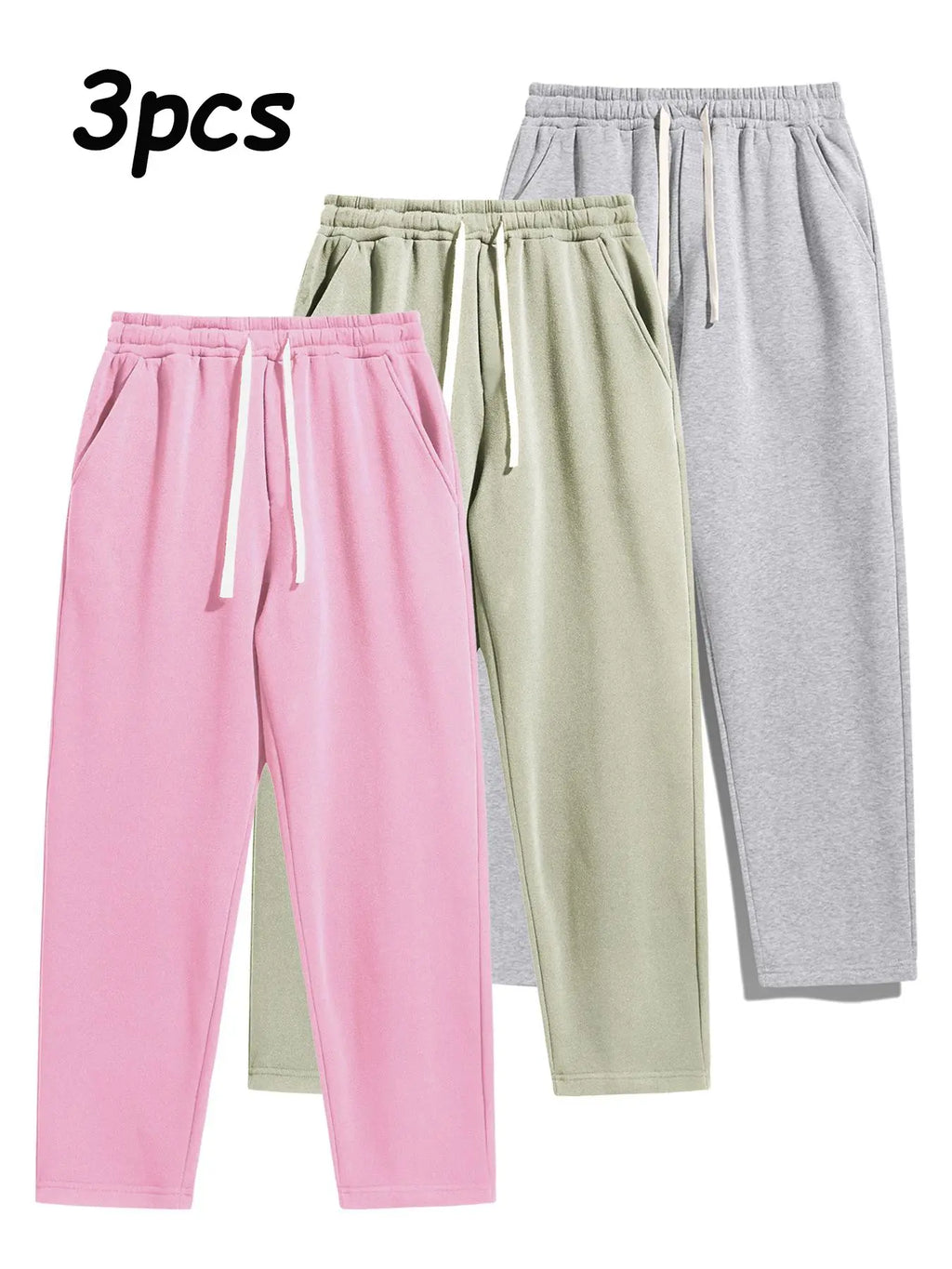 Men's Thermal Lined Pants with Drawstring Waist, Cozy Relaxed Fit Loose Sweatpants Fabric for Fall & Winter, Men's Bottoms, Menswear Clothing