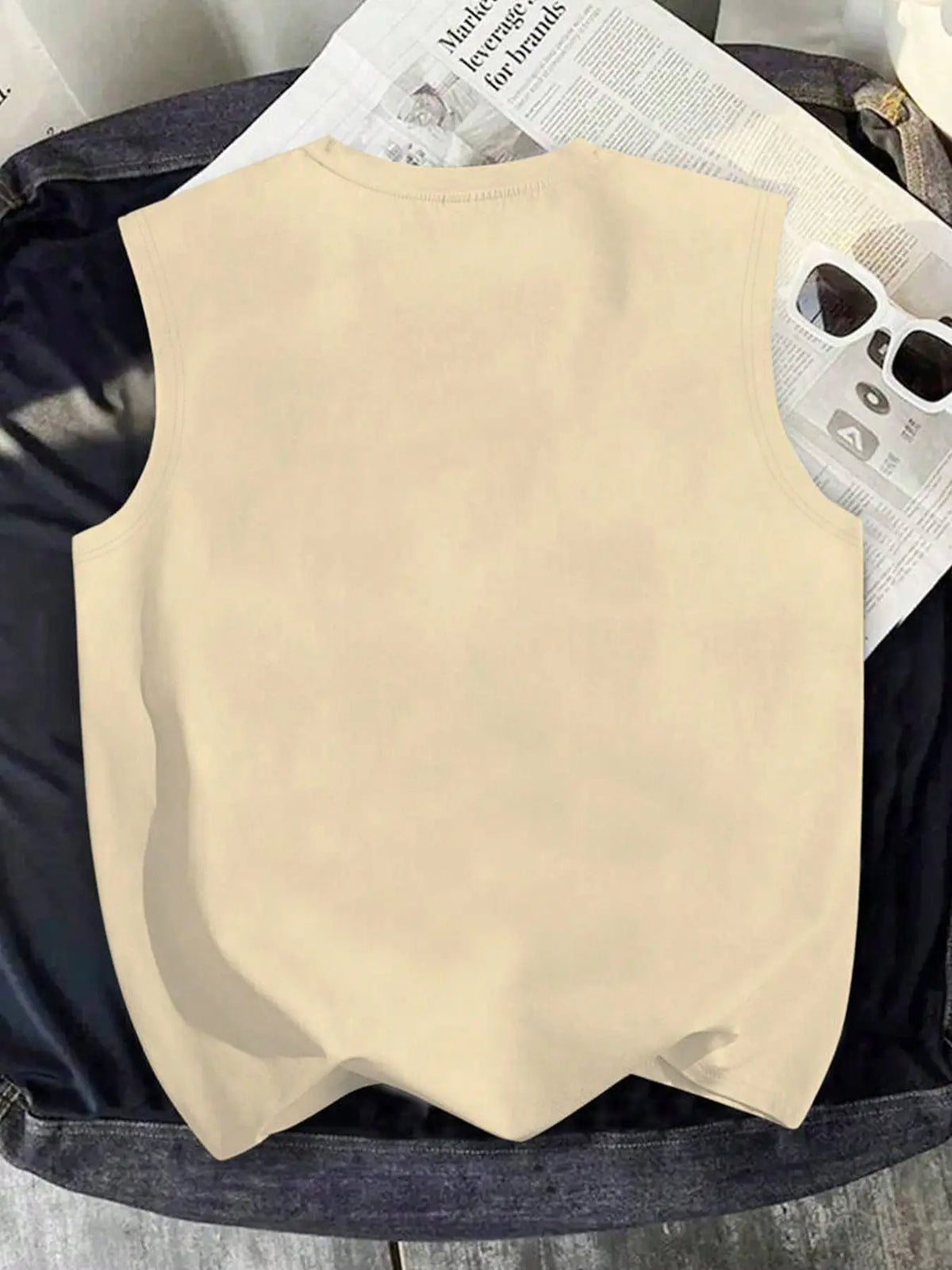 Men's Casual Sleeveless Tank Top, Beach Tank, Graphic Print, Summer Vacation, Friends' Party, Daily Wear, Comfortable Inner or Outer Shirt
