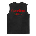Funny Hoodie Graphic – “disobedient-cult ” Statement Washed Vest for Men & Women, Gift for Her and Him, Vibes