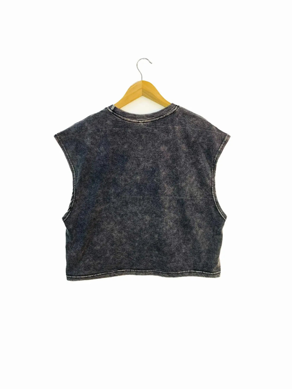 New Summer Short Round Neck Loose Fit Sleeveless Tank Top, Moon Planet Print, Unisex, Wide Arm Design, Pair with Bralette